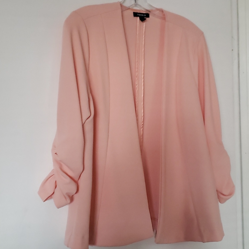 Cute peachy pink stretch Blazer